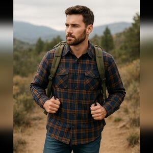 COLUMBIA Plaid Omni Shade Sun Protection 50 UPF  Vented Roll Up Sleeves Shirt